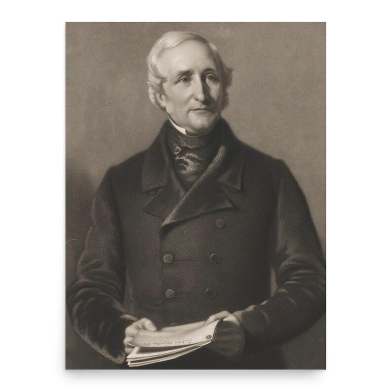 Edward Sabine poster print, in size 18x24 inches.