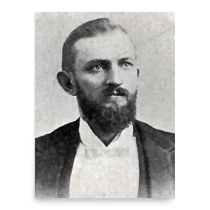 Edward Sauerhering poster print, in size 18x24 inches.