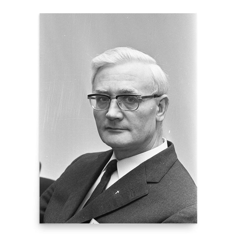 Edward Schillebeeckx poster print, in size 18x24 inches.