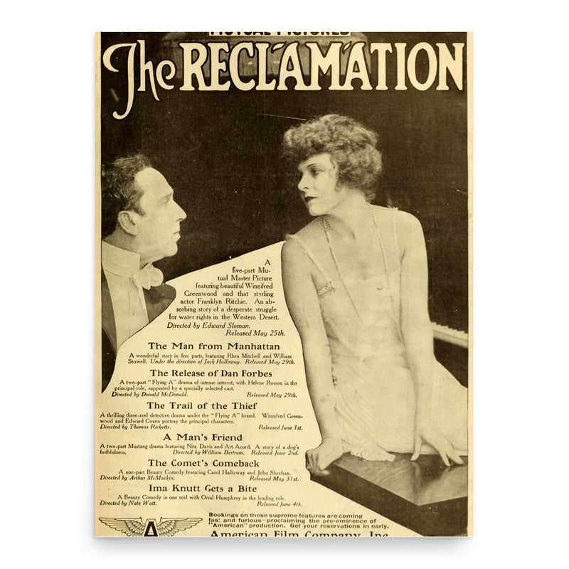 Edward Sloman poster print, in size 18x24 inches.