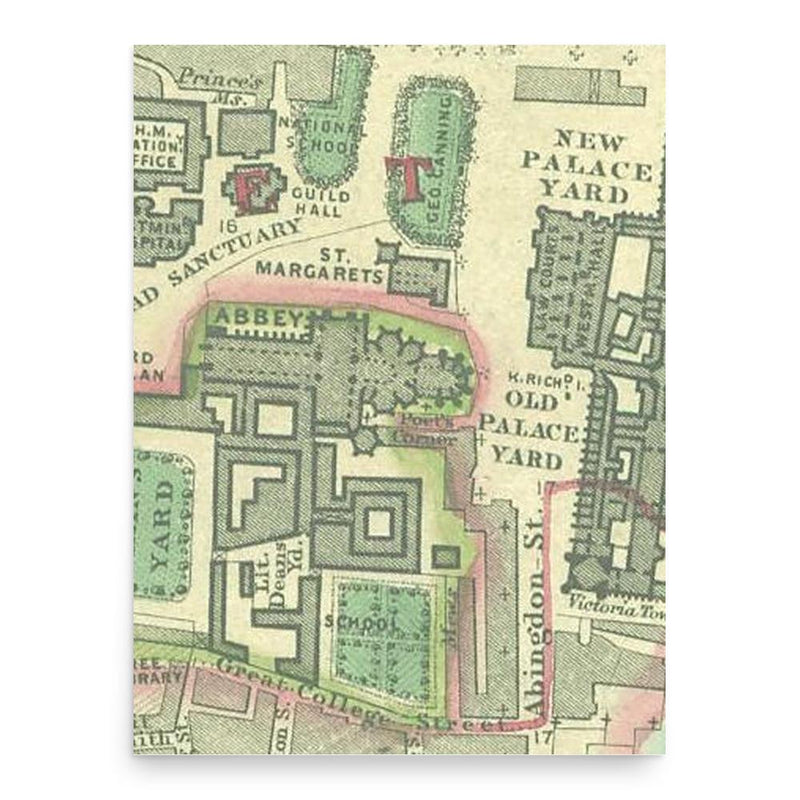 Edward Stanford poster print, in size 18x24 inches.