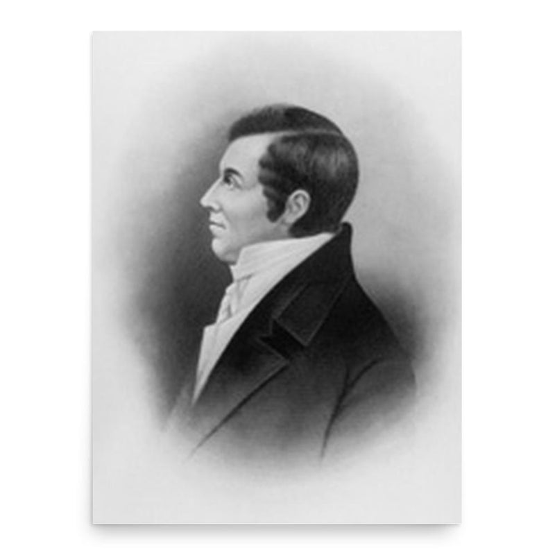 Edward Tiffin poster print, in size 18x24 inches.