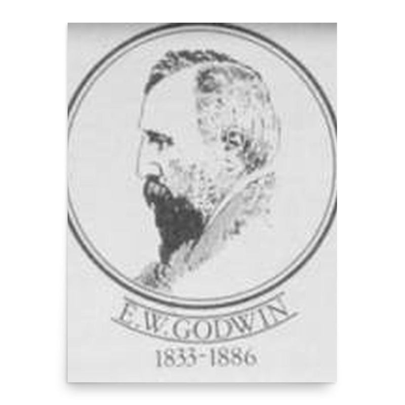 Edward William Godwin poster print, in size 18x24 inches.