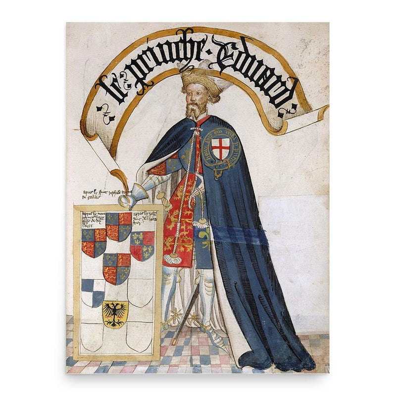 Edward the Black Prince poster print, in size 18x24 inches.