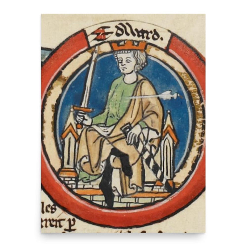 Edward the Martyr poster print, in size 18x24 inches.