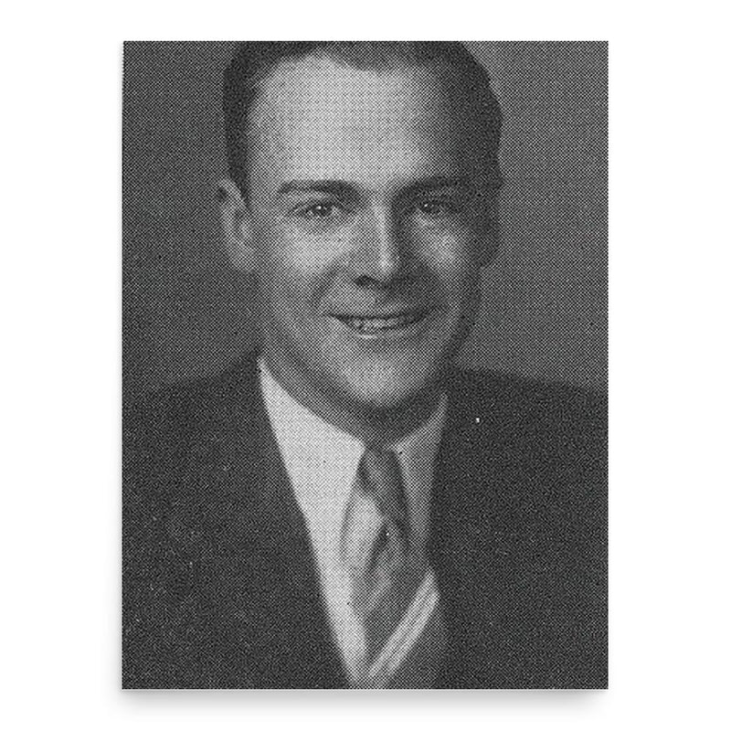 Edwin Arthur Hall poster print, in size 18x24 inches.