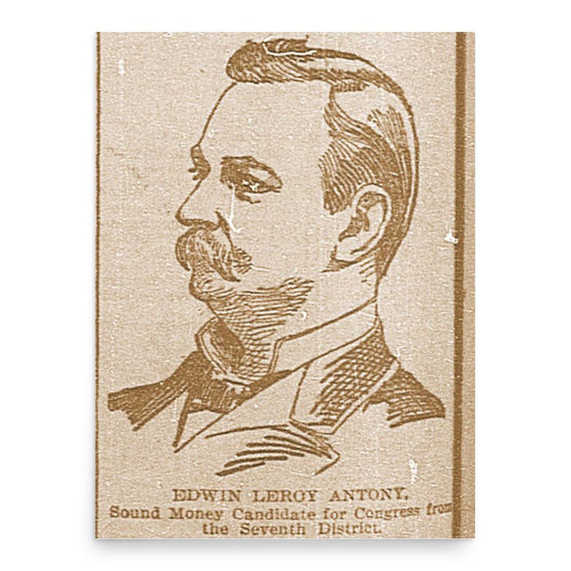 Edwin Le Roy Antony poster print, in size 18x24 inches.