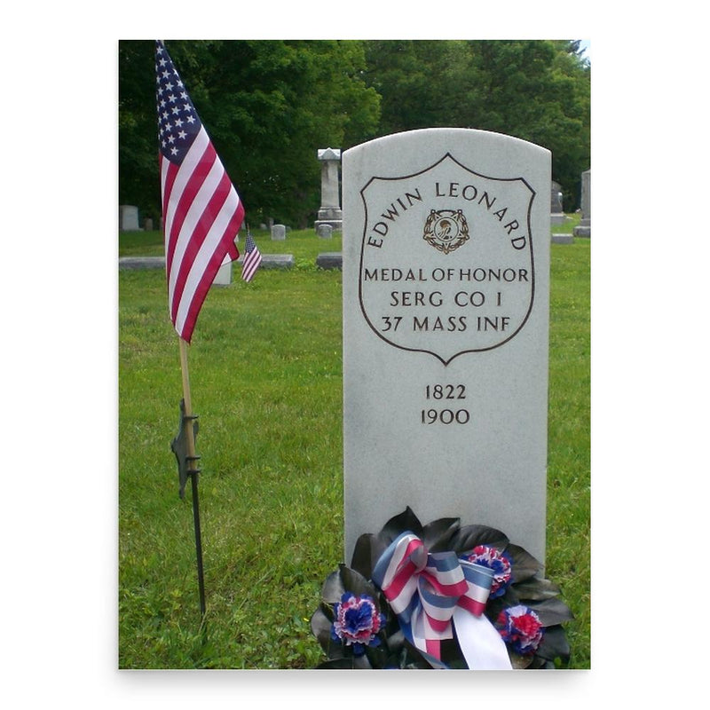 Edwin Leonard poster print, in size 18x24 inches.