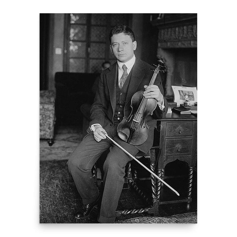 Efrem Zimbalist poster print, in size 18x24 inches.