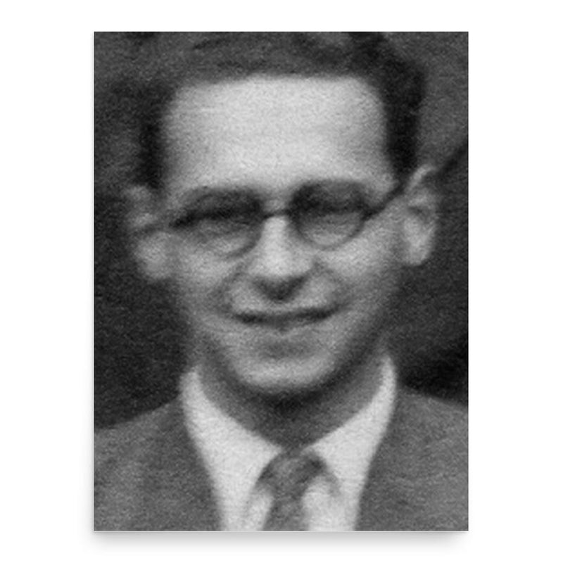 Egil Hylleraas poster print, in size 18x24 inches.