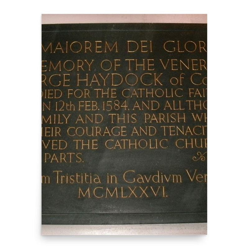 Eighty-five martyrs of England and Wales poster print, in size 18x24 inches.