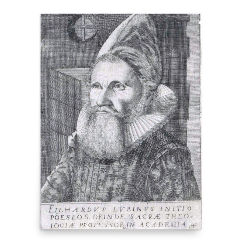 Eilhard Lubinus poster print, in size 18x24 inches.