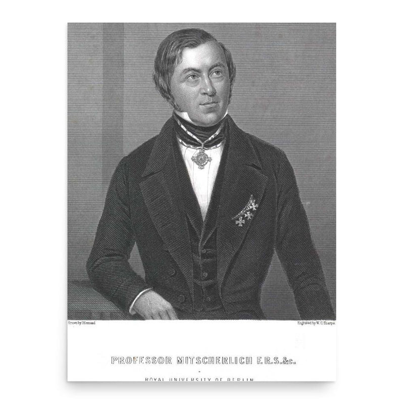 Eilhard Mitscherlich poster print, in size 18x24 inches.