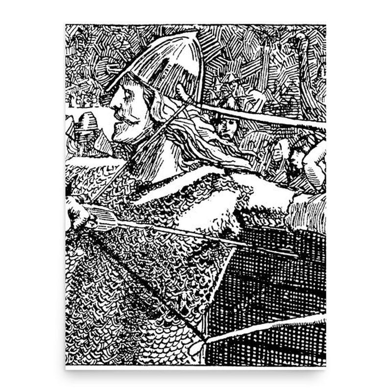 Einar Thambarskelfir poster print, in size 18x24 inches.