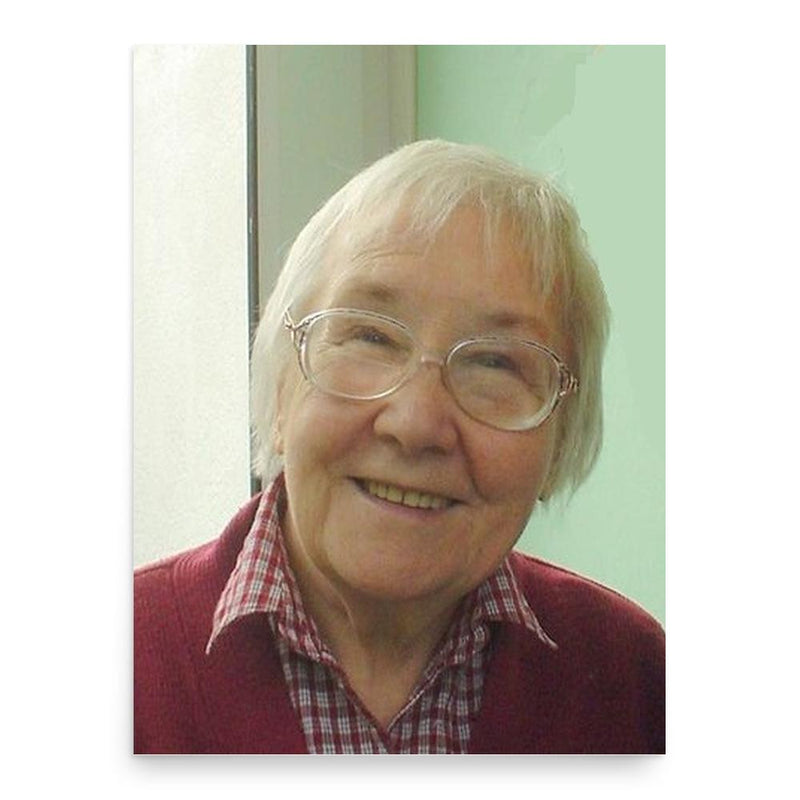 Elaine Morgan poster print, in size 18x24 inches.