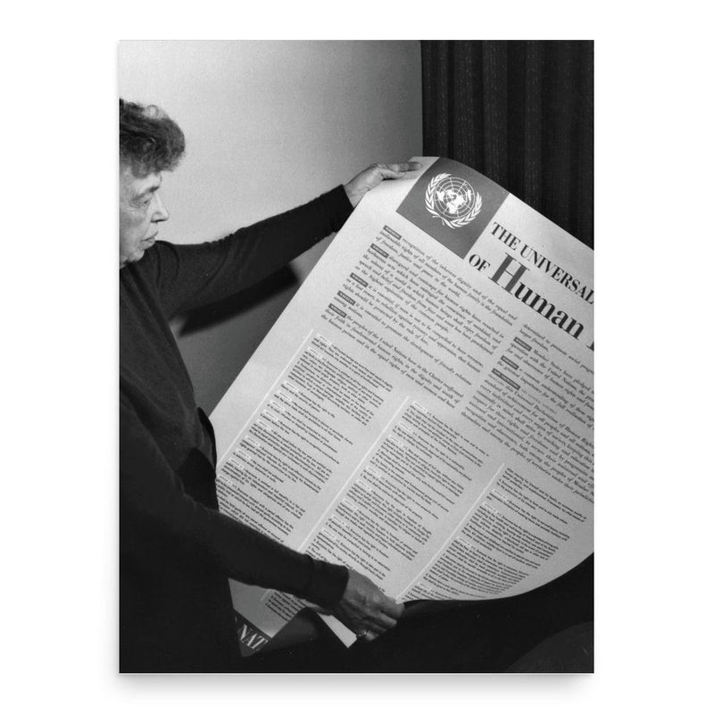 Eleanor Roosevelt poster print, in size 18x24 inches.