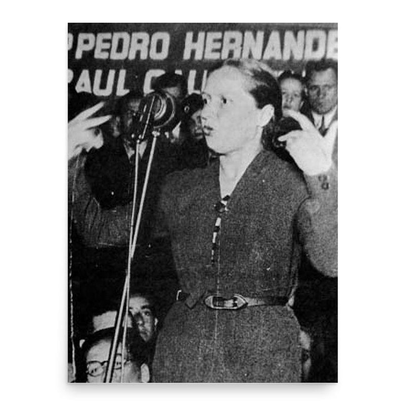 Elena Caffarena poster print, in size 18x24 inches.