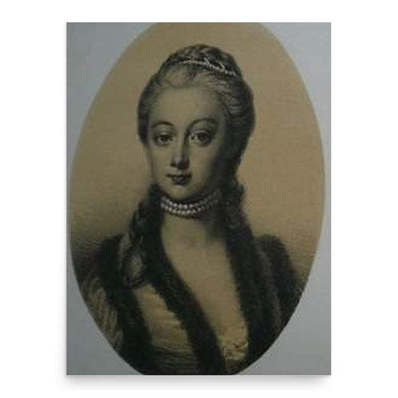 Eleonore of Liechtenstein poster print, in size 18x24 inches.