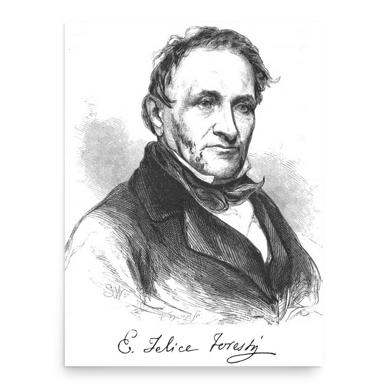 Eleuterio Felice Foresti poster print, in size 18x24 inches.