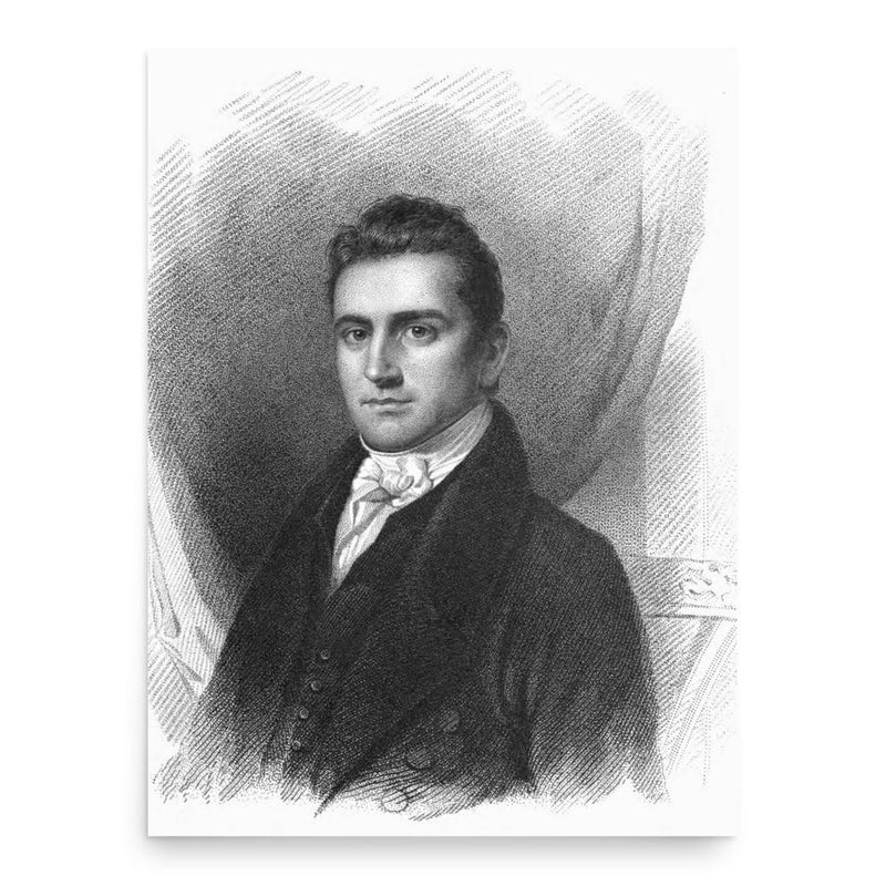 Elias Cornelius poster print, in size 18x24 inches.