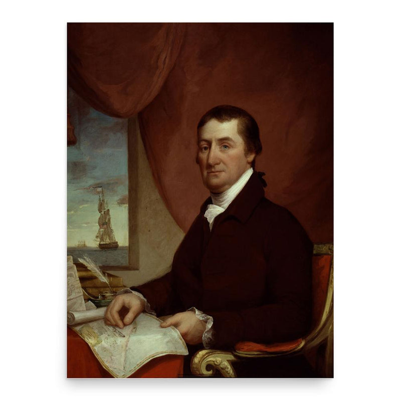 Elias Hasket Derby poster print, in size 18x24 inches.