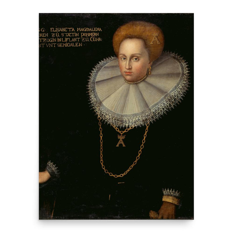Elisabeth Magdalena of Pomerania poster print, in size 18x24 inches.
