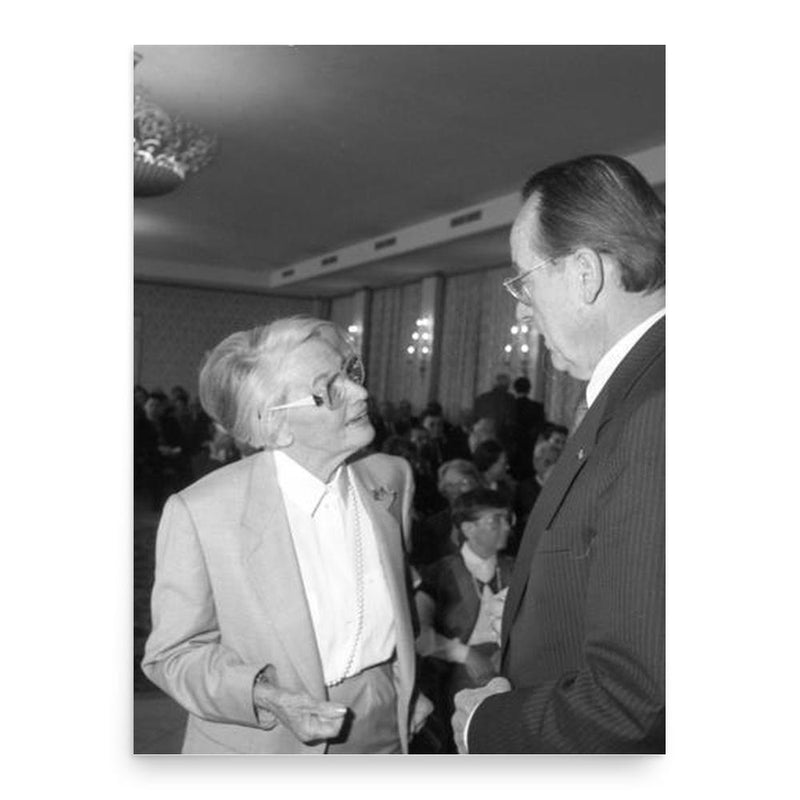 Elisabeth Noelle-Neumann poster print, in size 18x24 inches.