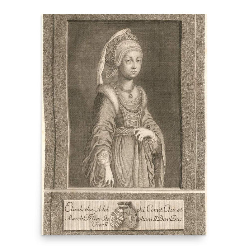 Elisabeth of Cleves poster print, in size 18x24 inches.