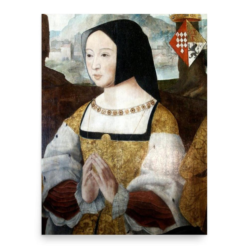 Elisabeth of Culemborg poster print, in size 18x24 inches.