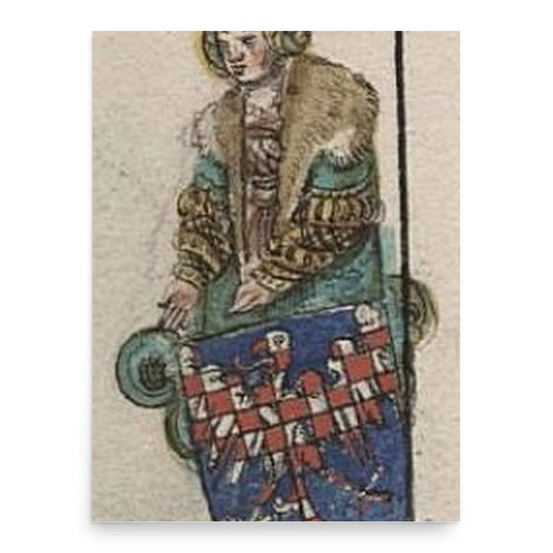 Elisabeth of Moravia poster print, in size 18x24 inches.