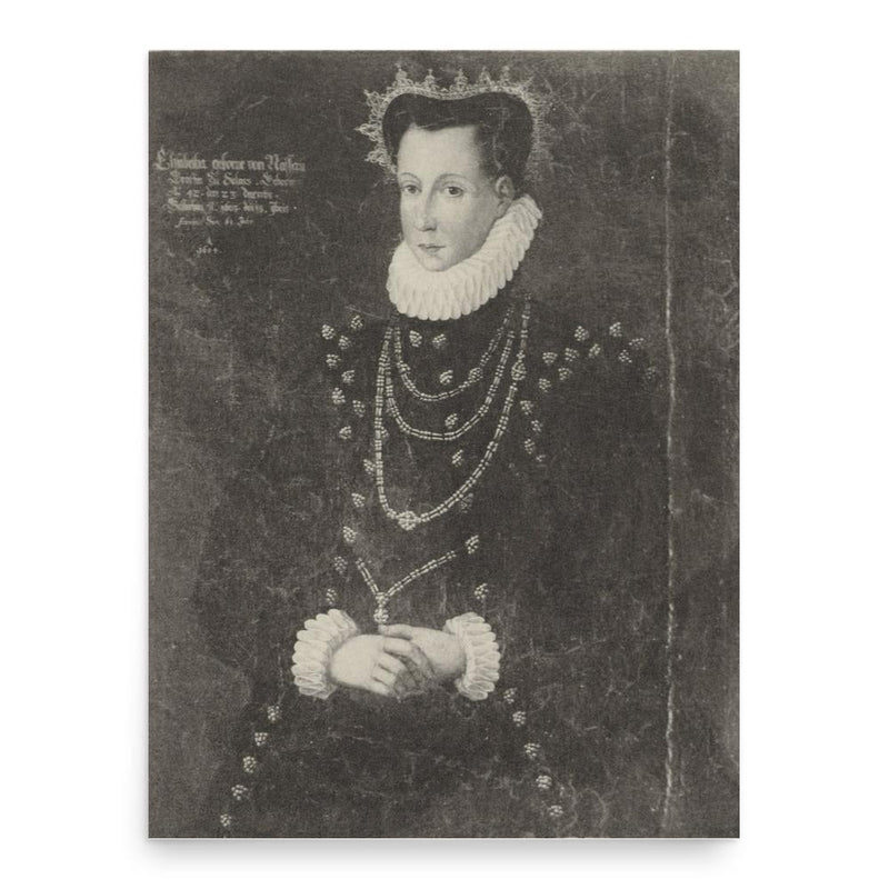 Elisabeth of Nassau-Dillenburg poster print, in size 18x24 inches.