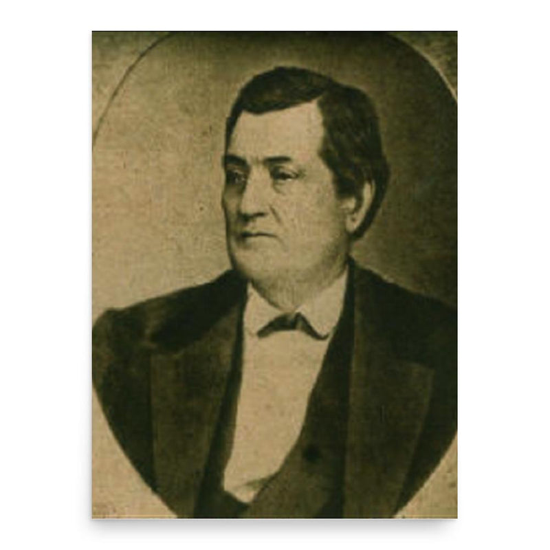 Elisha Baxter poster print, in size 18x24 inches.