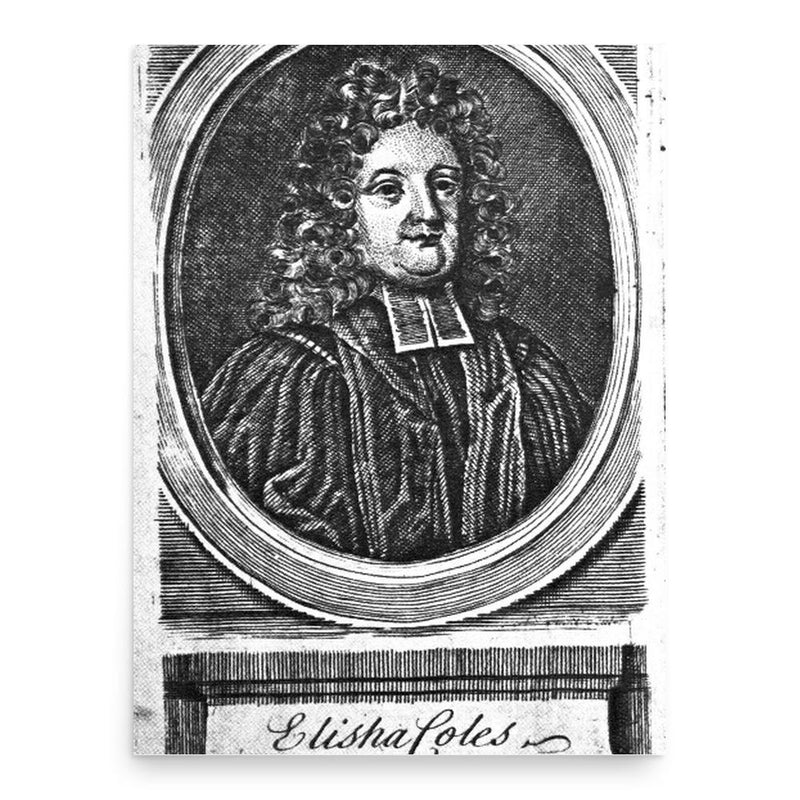 Elisha Coles poster print, in size 18x24 inches.