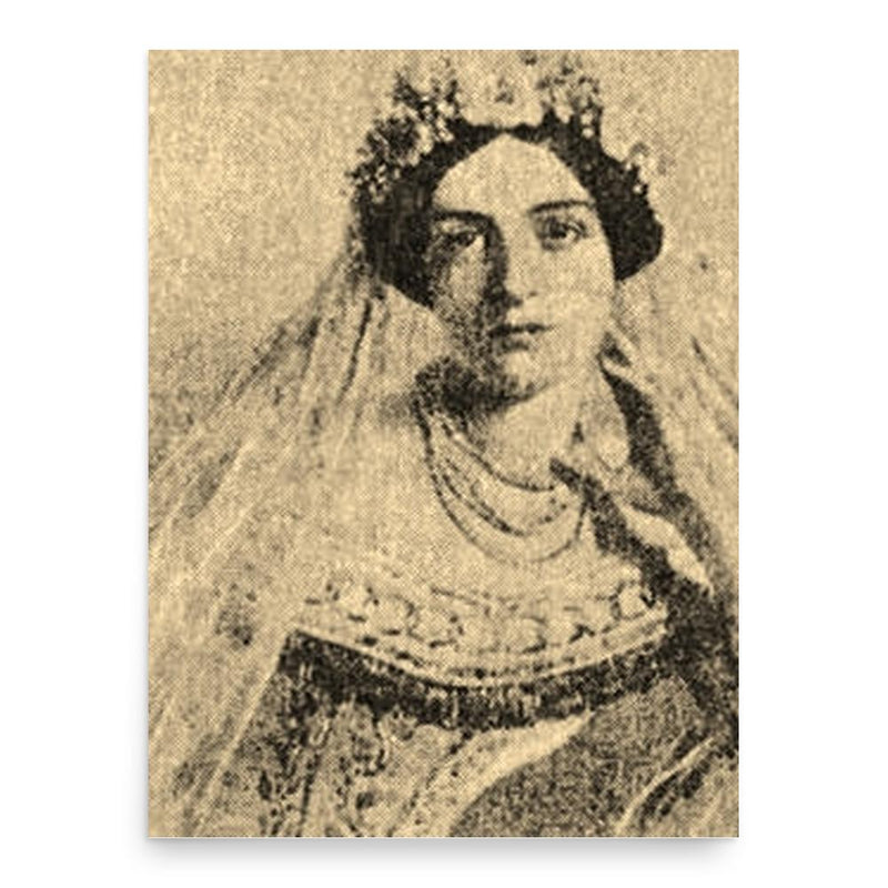 Eliza Biscaccianti poster print, in size 18x24 inches.