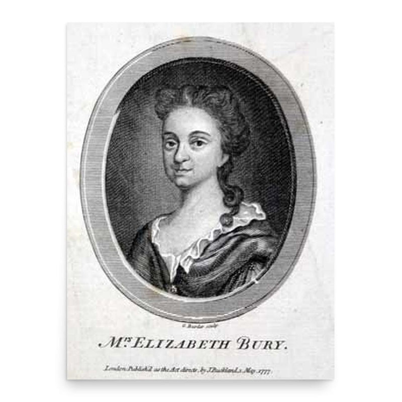 Elizabeth Bury poster print, in size 18x24 inches.