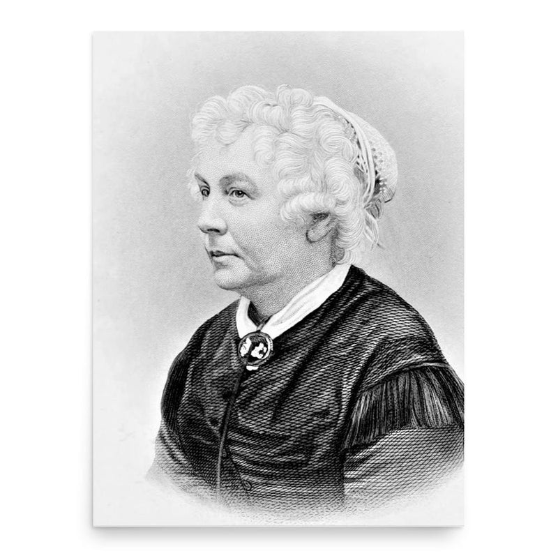 Elizabeth Cady Stanton poster print, in size 18x24 inches.