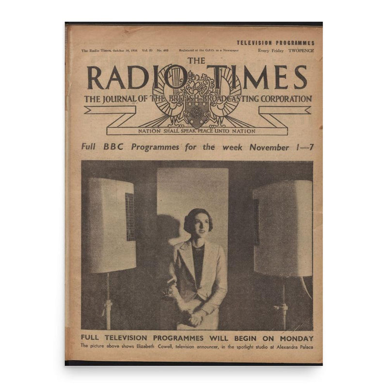 Elizabeth Cowell poster print, in size 18x24 inches.