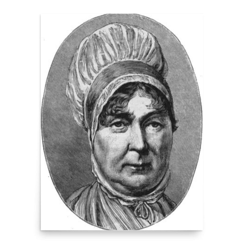Elizabeth Fry poster print, in size 18x24 inches.