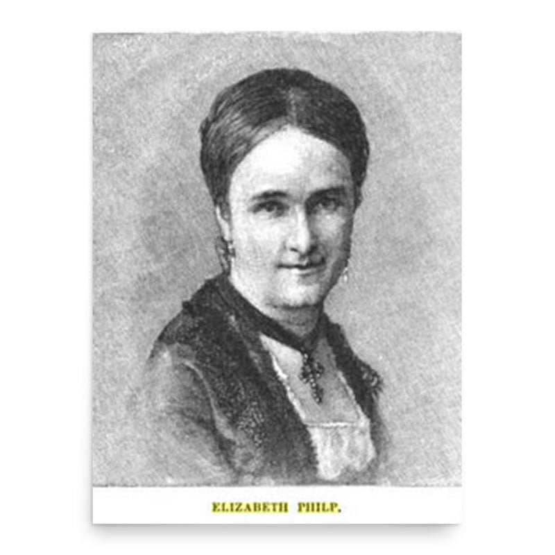 Elizabeth Philp poster print, in size 18x24 inches.