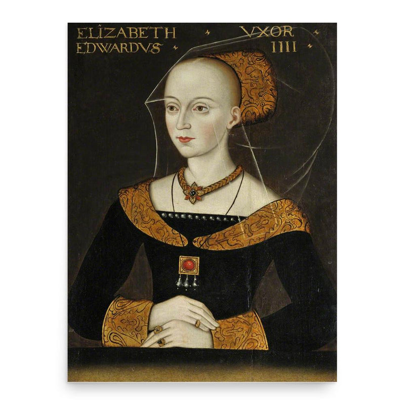 Elizabeth Woodville poster print, in size 18x24 inches.