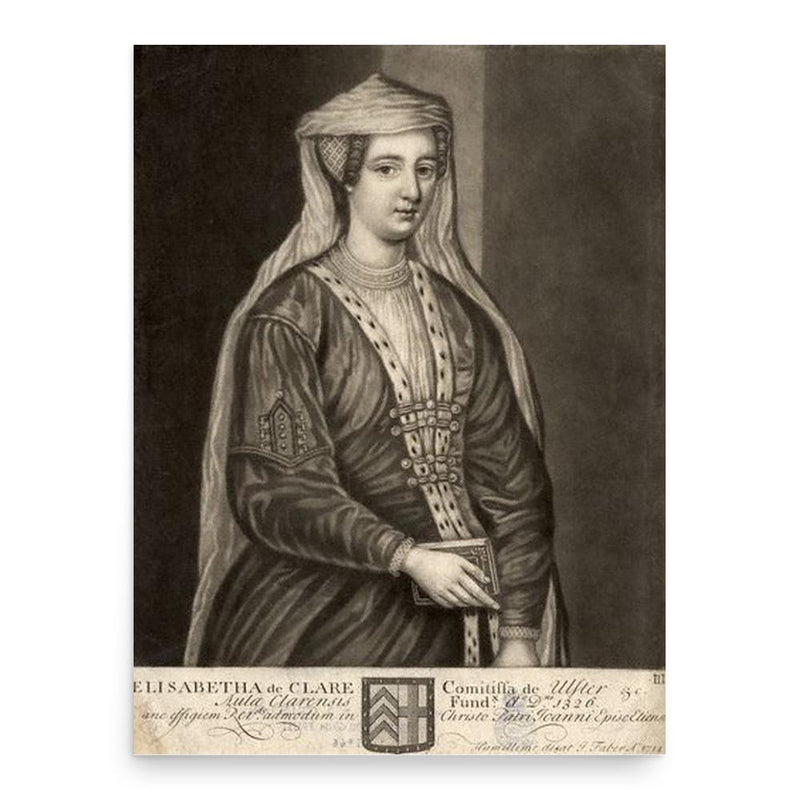 Elizabeth de Clare poster print, in size 18x24 inches.