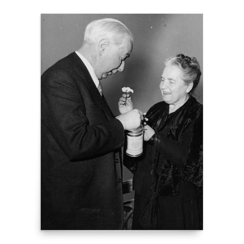 Elly Heuss-Knapp poster print, in size 18x24 inches.