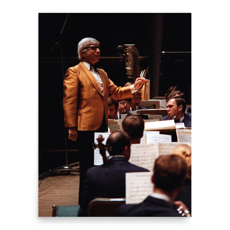 Elmer Bernstein poster print, in size 18x24 inches.