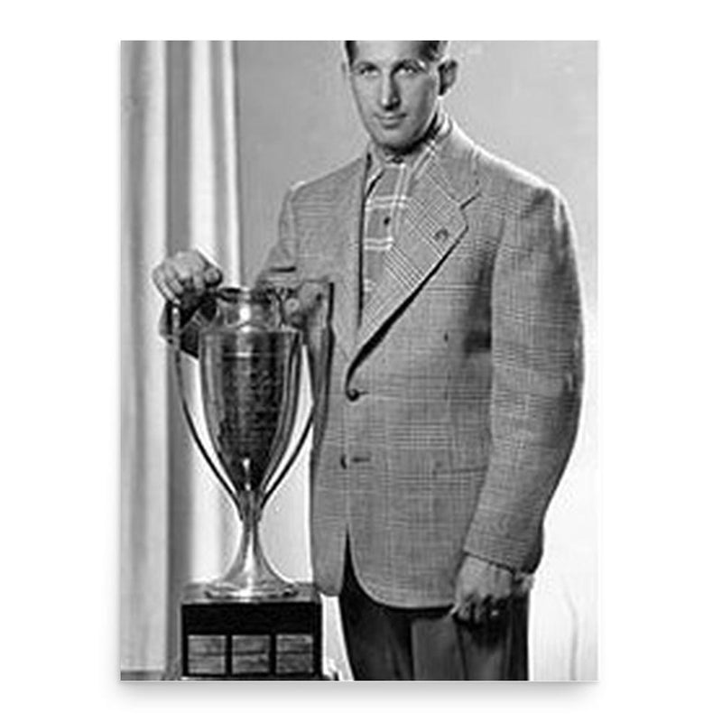 Elmer Lach poster print, in size 18x24 inches.