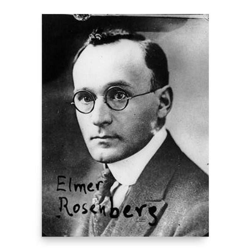 Elmer Rosenberg poster print, in size 18x24 inches.