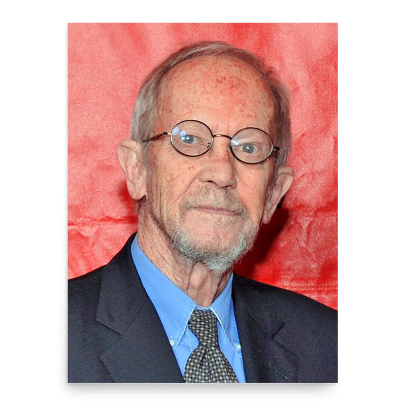 Elmore Leonard poster print, in size 18x24 inches.