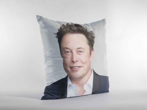 Image of Elon Musk Throw Pillow With Insert - Noveltees