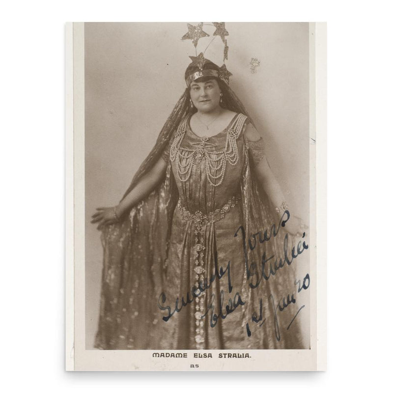 Elsa Stralia poster print, in size 18x24 inches.