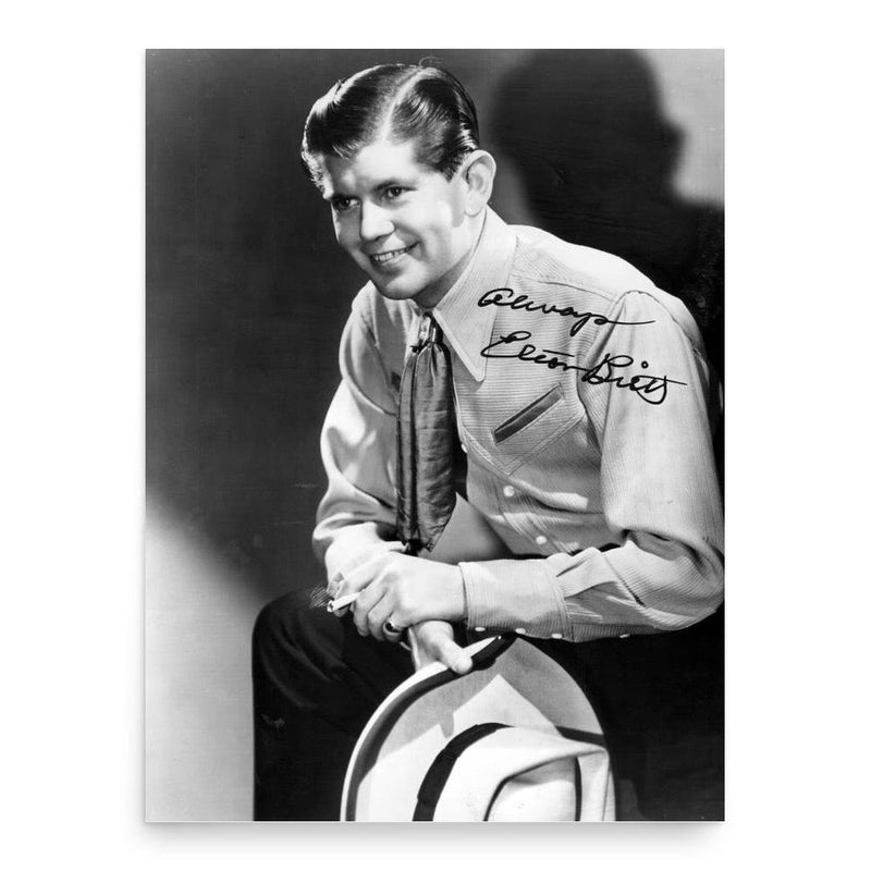 Elton Britt poster print, in size 18x24 inches.