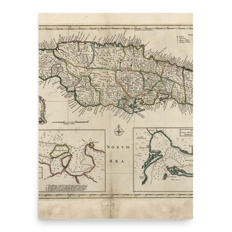 Emanuel Bowen poster print, in size 18x24 inches.